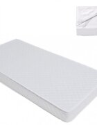 Nichiduta Pachet Saltea cu husa detasabila din microfibra Cocos Comfort + 120x60x10 cm + Protectie impermeabila
