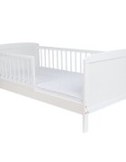 Nichiduta Pat din lemn cu protectii laterale Junior 140x70 cm Alb