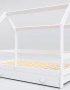 Nichiduta Pat tineret din lemn cu Sertar 160 x 80 cm tip Casuta Alba