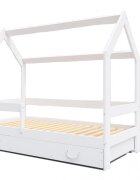 Nichiduta Pat tineret din lemn cu Sertar 160 x 80 cm tip Casuta Alba