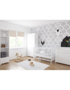 Nichiduta Patut din lemn 120x60 cm cu suport saltea reglabil Kevin III White
