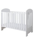 Nichiduta Patut din lemn 120x60cm cu somiera reglabila pe 3 nivele de inaltime si margine din silicon pentru protectie dintisori Little Star White