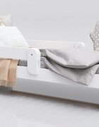 Nichiduta Patut din lemn cu 2 bariere de protectie 160x80 cm Junior Alb