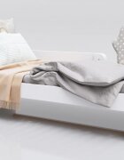 Nichiduta Patut din lemn cu 2 bariere de protectie 160x80 cm Junior Alb