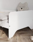 Nichiduta Patut din lemn cu 2 bariere de protectie 160x80 cm Junior Alb