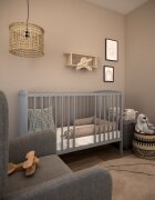 Nichiduta Patut din lemn Grace Gri 120x60 cm cu bariera inclusarecomandat pana la 4 anisomiera reglabila pe 3 nivelesistem 3 bare detasabile