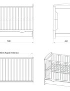Nichiduta Patut din lemn pentru copii Anya Whie cu somiera reglabila pe 3 inaltimi distincte dimensiune exterioara 125 x 65 cm