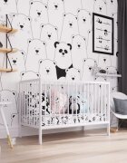 Nichiduta Patut din lemn pentru copii Dominic White design modern cu somiera reglabila pe 3 inaltimi distincte dimensiunea exterioara 125 x 65 cm