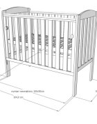 Nichiduta Patut din lemn Tobi White 100x50 cm cu laterala culisantamargine din silicon pentru protectie dintisoridesign modernmargini rotunjite3 nivele de reglare somiera vopsele si materiale sigure