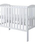 Nichiduta Patut din lemn Tobi White 100x50 cm cu laterala culisantamargine din silicon pentru protectie dintisoridesign modernmargini rotunjite3 nivele de reglare somiera vopsele si materiale sigure