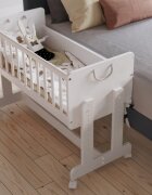 Nichiduta Patut din lemn transformabil 6 in 1 cu saltea husa bumbac inclusa Noapte Buna Alb