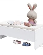 Nichiduta Patut din lemn transformabil 6 in 1 cu saltea husa bumbac inclusa Noapte Buna Alb