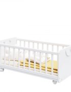 Nichiduta Patut din lemn transformabil 6 in 1 cu saltea husa bumbac inclusa Noapte Buna Alb