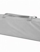 Nichiduta Patut pliabil pentru copii Grey cu doua nivele multifunctional 2 in 1 cadru din otel material poliester 210D roti cu franare dimensiune 125 x 65 x 77 cm geanta de transport inclusa
