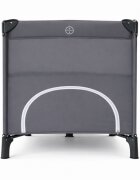 Nichiduta Patut pliabil pentru copii Grey laterala culisanta doua nivele cadru din otel material poliester 210D roti cu frana buzunar lateral dimensiune 125 x 65 x 77 cm geanta de transport inclusa