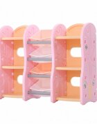 Nichiduta Raft organizator jucarii pentru copii Tree Pink cu 4 cutii si 6 rafturirobust cu margini rotunjiteideal pentru acasacrese si gradinite