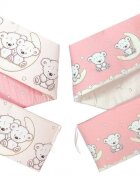Nichiduta Set aparatori laterale pentru patut 120 x 60 cm Teddy Pink