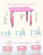 Nichiduta Set masuta si scaunel cu inaltime reglabila 60x60 cm Lift Pink