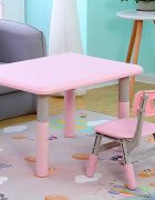 Nichiduta Set masuta si scaunel cu inaltime reglabila 60x60 cm Lift Pink