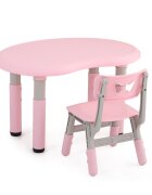 Nichiduta Set masuta si scaunel cu inaltime reglabila Study Pink