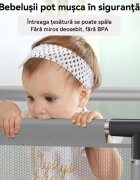 Nichiduta Tarc de joaca copii Dark Grey 120 x 220 cm Oxford 210d cadru metalic poarta acces cu fermoar covoras spuma cu doua fete cos baschet porti de fotbal 4 inele ajutatoare 100 bile incluse