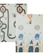 Nichiduta Tarc de joaca copii Dark Grey 120 x 220 cm Oxford 210d cadru metalic poarta acces cu fermoar covoras spuma cu doua fete cos baschet porti de fotbal 4 inele ajutatoare 100 bile incluse