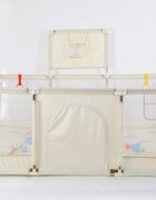 Nichiduta Tarc de joaca pentru copii Beige 180 x 200 x 73cm cadru metalic pereti din plasa poarta de acces covoras din spuma cu doua fete 4 inele ajutatoare si 100 bilute incluse
