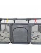 Nichiduta Tarc de joaca pentru copii dimensiune 120 x 220 x 63 cadru metalic pereti din plasa poarta de acces 10 puncte de protectie la imbinari covoras din spuma cu doua fete 4 inele ajutatoare si 100 bilute incluse
