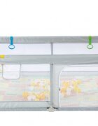 Nichiduta Tarc de joaca pentru copii Grey 180 x 200 x 67cm cadrul metalic pereti din plasa acces cu fermoar covoras spuma cu doua fete 4 inele ajutatoare cu geanta de transport si 100 de bilute multicolore incluse