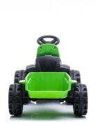 Nichiduta Tractor electric cu remorca pentru copii XXL Green Acumulator 6V4Ah Motor 22w Roti late si rezistente Remorca detasabila Pornire la buton Sarcina maxima admisa 25 kg