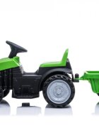 Nichiduta Tractor electric cu remorca pentru copii XXL Green Acumulator 6V4Ah Motor 22w Roti late si rezistente Remorca detasabila Pornire la buton Sarcina maxima admisa 25 kg
