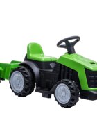 Nichiduta Tractor electric cu remorca pentru copii XXL Green Acumulator 6V4Ah Motor 22w Roti late si rezistente Remorca detasabila Pornire la buton Sarcina maxima admisa 25 kg