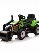 Nichiduta Tractor electric pentru copii Roller Track Green 12V 60W cu telecomanda si schimbator de viteze unitate audio cu Mp3 si Usb telecomanda cu selectare 3 viteze lumini Led