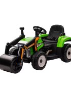 Nichiduta Tractor electric pentru copii Roller Track Green 12V 60W cu telecomanda si schimbator de viteze unitate audio cu Mp3 si Usb telecomanda cu selectare 3 viteze lumini Led