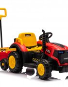 Nichiduta Tractor electric pentru copii Strong Power Red cu remorcatelecomanda 2.4Gacumulator 12V2 motoarex35w faruri cu lumini led functionaleslow startsuspensii2 motoare x 35w