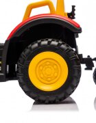 Nichiduta Tractor electric pentru copii Strong Power Red cu remorcatelecomanda 2.4Gacumulator 12V2 motoarex35w faruri cu lumini led functionaleslow startsuspensii2 motoare x 35w