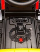 Nichiduta Tractor electric pentru copii Strong Power Red cu remorcatelecomanda 2.4Gacumulator 12V2 motoarex35w faruri cu lumini led functionaleslow startsuspensii2 motoare x 35w
