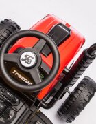 Nichiduta Tractor electric pentru copii Strong Power Red cu remorcatelecomanda 2.4Gacumulator 12V2 motoarex35w faruri cu lumini led functionaleslow startsuspensii2 motoare x 35w