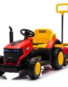 Nichiduta Tractor electric pentru copii Strong Power Red cu remorcatelecomanda 2.4Gacumulator 12V2 motoarex35w faruri cu lumini led functionaleslow startsuspensii2 motoare x 35w