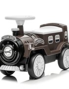 Nichiduta Trenulet fara pedale pentru copii Vintage Train Brown cu spatiu de depozitare sub scaun recomandat copiilor peste 2 ani