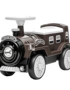 Nichiduta Trenulet fara pedale pentru copii Vintage Train Brown cu spatiu de depozitare sub scaun recomandat copiilor peste 2 ani