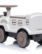 Nichiduta Trenulet fara pedale pentru copii Vintage Train White cu spatiu de depozitare sub scaun recomandat copiilor peste 2 ani