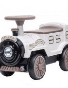 Nichiduta Trenulet fara pedale pentru copii Vintage Train White cu spatiu de depozitare sub scaun recomandat copiilor peste 2 ani