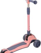 Nichiduta Trotineta pentru copii pink pliabila cu ghidon reglabil manerele ergonomice muzica roti silentioase din PU cu lumini LED dimensiune 29 x 59 x 81 cm