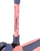 Nichiduta Trotineta pentru copii pink pliabila cu ghidon reglabil manerele ergonomice muzica roti silentioase din PU cu lumini LED dimensiune 29 x 59 x 81 cm