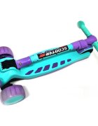 Nichiduta Trotineta pentru copii pliabila cu lumini LED ghidon reglabil pe inaltime manere ergonomice frana pe roata din spate roti silentioase Scooter Crab Pink