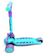 Nichiduta Trotineta pentru copii pliabila cu lumini LED ghidon reglabil pe inaltime manere ergonomice frana pe roata din spate roti silentioase Scooter Crab Pink