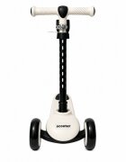 Nichiduta Trotineta pliabila pentru copii Rainbow Rider Black cu functii muzicale si lumini LED ghidon reglabil manere ergonomice frana pe roata din spate dimensiune 60 x 84 cm