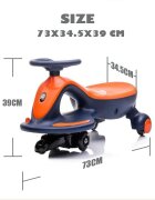 Nichiduta Vehicul electric tip PlasmaCar pentru copii design sportiv fara pedale volan ergonomic cu baterie reincarcabila de 6V4.5AH dimensiune 73 x 34.5 x 39 cm pinkpurple