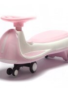 Nichiduta Vehicul electric tip PlasmaCar pink pentru copii design sportiv fara pedale volan ergonomic echipat cu 2motoare performante acumulator de 12V 4.5AH